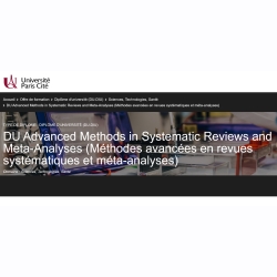 DU AMSRMA "Advanced Methods in Systematic Reviews and Meta-Analyses" (DUB941)
